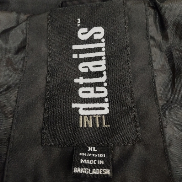 INTL d.e.t.a.i.l.s Women's Black Zip Front Hooded Lined Coat Jacket Size XL - Picture 9 of 10